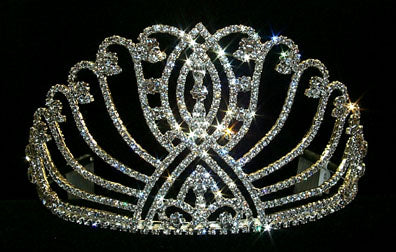 #12501 Large Intersecting Scroll Tiara - Flat Base-0