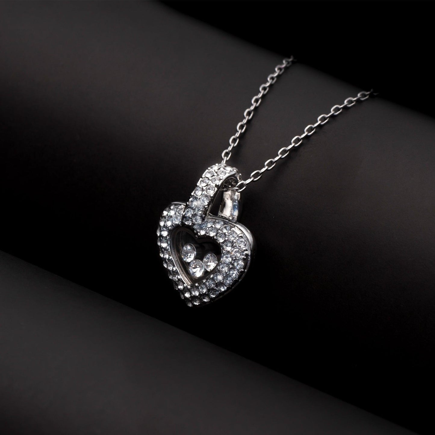 To My Wonderful Mother-in-Law - Thank You For Your Warm Smile - Tryndi Floating Heart Necklace-2