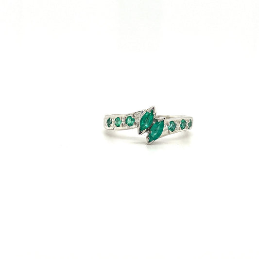 Emerald Ring in .925 Sterling Silver - KSR 1069-0