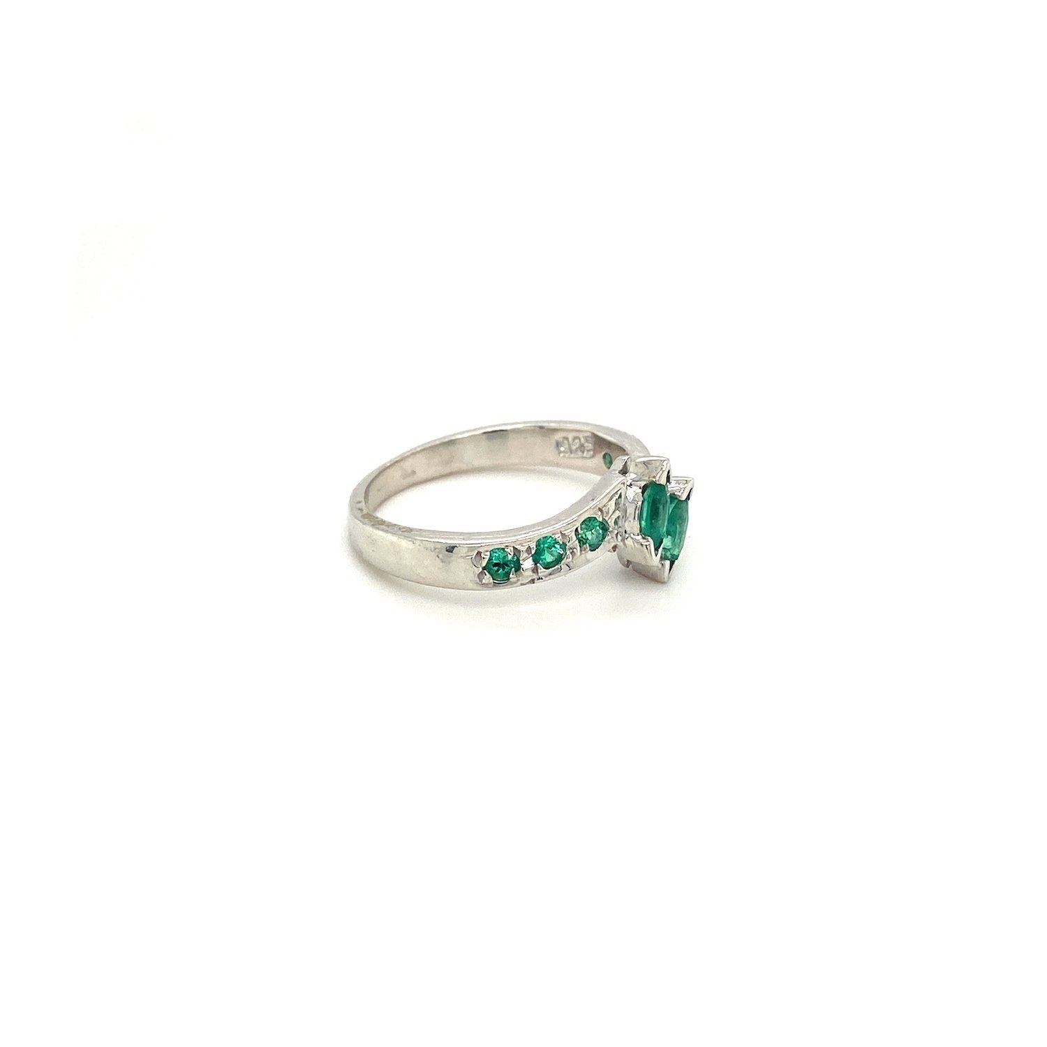 Emerald Ring in .925 Sterling Silver - KSR 1069-1