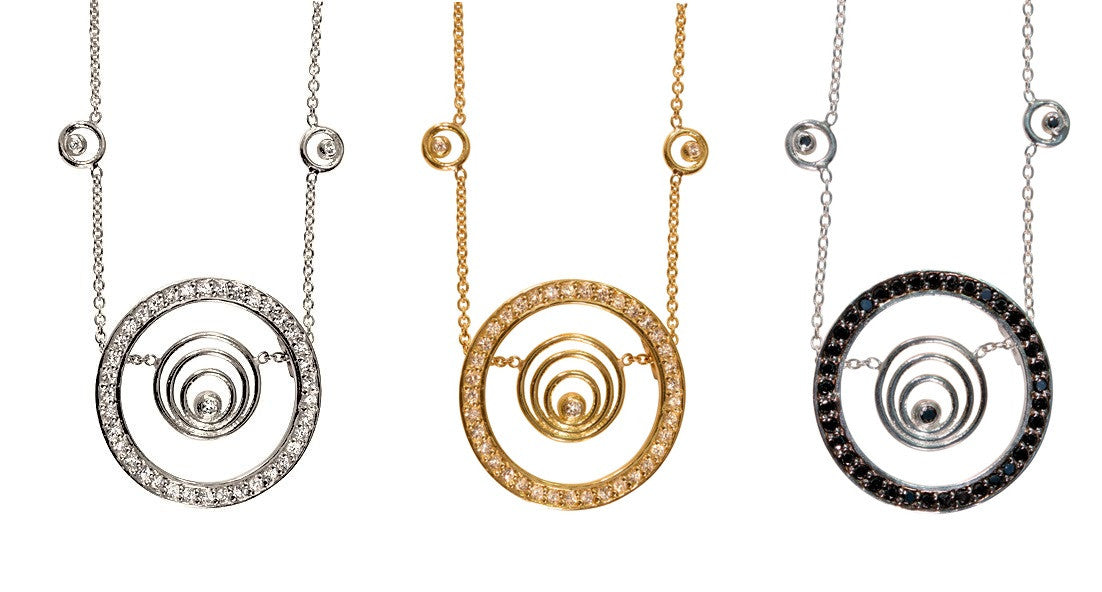 Karma Drop Earrings-14K Gold with Diamonds-5
